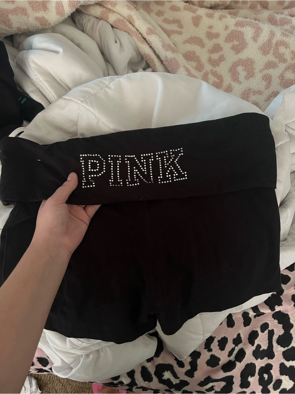 Victoria’s Secret Rhinestone Foldover Shorts Size xl